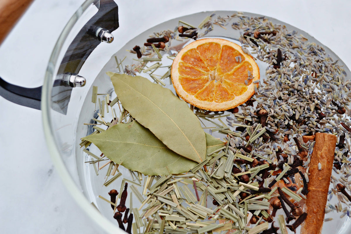 Simmer Pot Kit Stovetop Blend New Beginning January New Year: White standup pouch