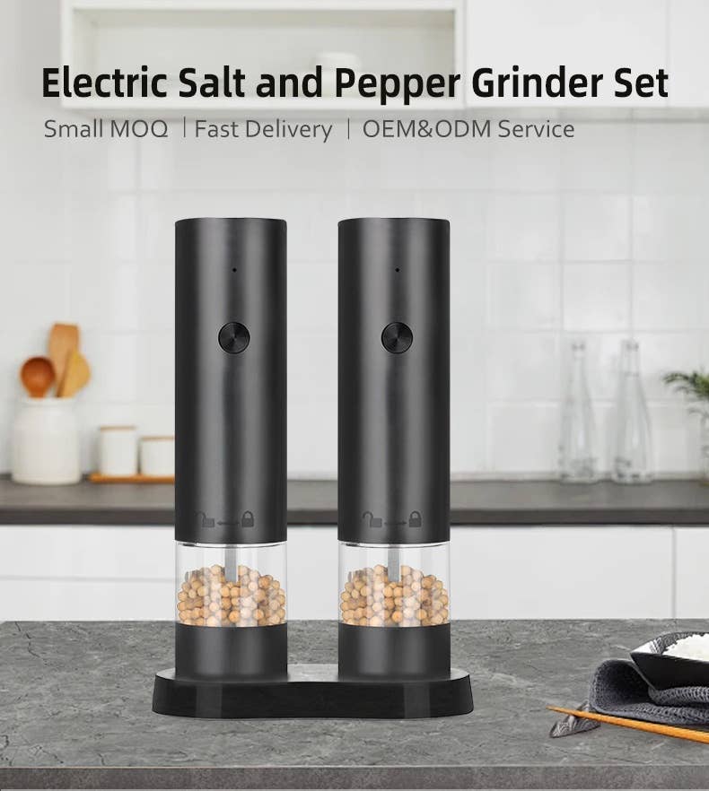 Electric Salt and Pepper Grinder Set Automatic: 1 Set(Duo)