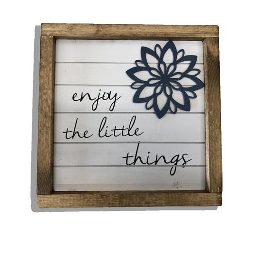 Enjoy The Little Things - Wood Wall Art Frame